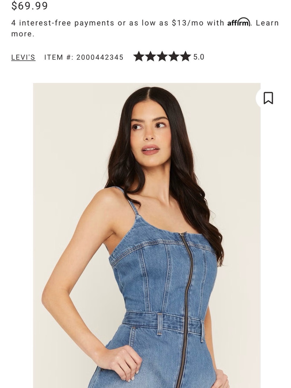 New size small levis romper